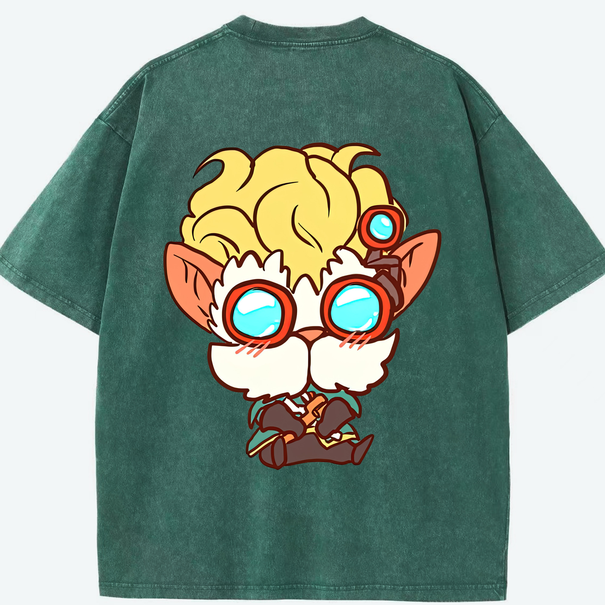 リーグ・オブ・レジェンド League of Legends LOL 綿100% ヴィンテージ風 半袖Tシャツ（背面プリント）